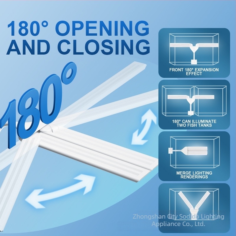 LED akvárium clip lámpa, PVC ház, Yikeda márka, teljesítmény opciók 4.8, 6.4, 8.8, 12 és 13.6W, súly 0.31–0.44 kg, világítás, dekoratív és a növekedés elősegítése