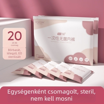 Női egyszer használatos pamut kismama alsónemű – 90–95% pamut, középmagasságú derékvonal, pamut ágyékbetét, tavasz
