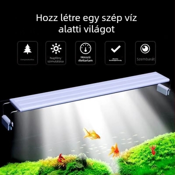 LED akváriumi világítás – energiatakarékos, nagy fényerő, teljes spektrum, színváltó, vízi növényekhez és esőerdei tájakhoz