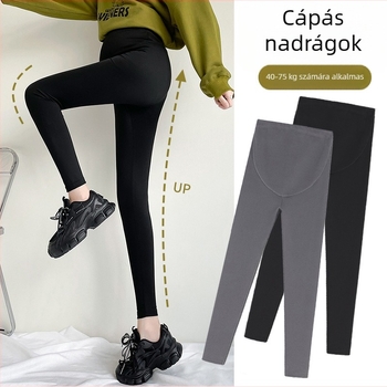 Kismama leggings fleece-béléssel az őszi-téli időszakra, jóga-stílusú, vastag és rugalmas