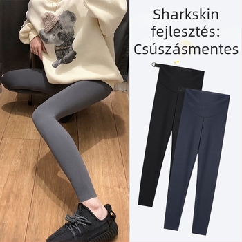 Kismama leggings fleece-béléssel az őszi-téli időszakra, jóga-stílusú, vastag és rugalmas