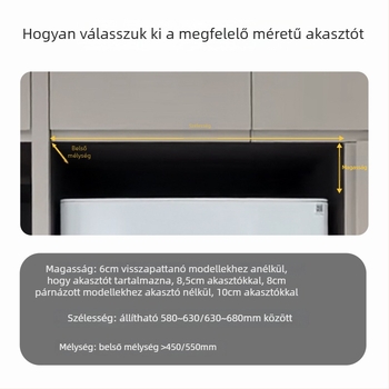 Kihúzható mosógéphez való ruhaszárító állvány rejtett nadrágtartóval — alumínium ötvözet, modellek: rebound és buffer, alkalmas erkélyes mosógép-szekrényhez vagy ruhásszekrényhez, modern minimalista stílus, oxidált felület