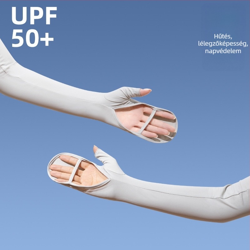 Női UV-védő karpántok, nylon hűtő anyag, minimalist sportos stílus, 2025 tavasz