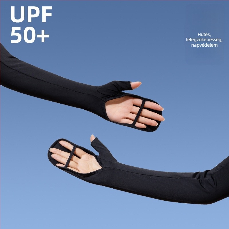 Női UV-védő karpántok, nylon hűtő anyag, minimalist sportos stílus, 2025 tavasz