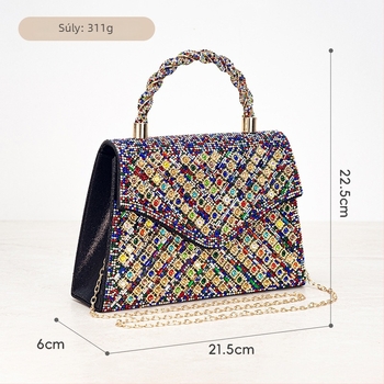 Mu Mu estélyi táska — vízszintes négyszögletes forma, záró mechanizmus, poliészter, belső telefontartó zseb.