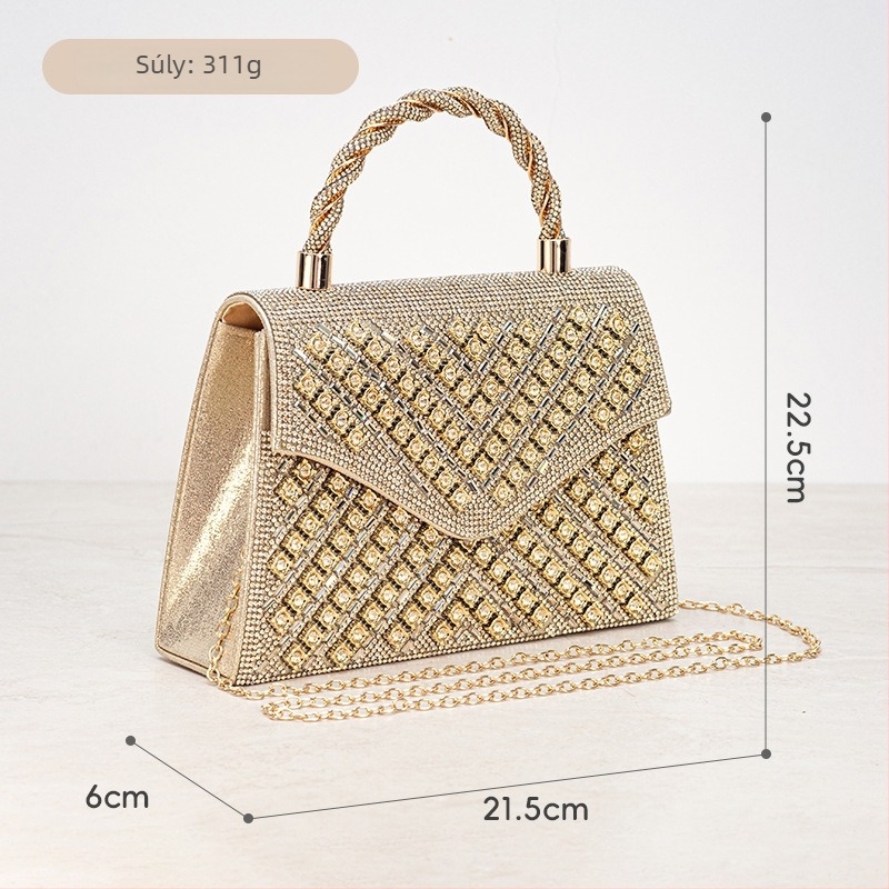 Mu Mu estélyi táska — vízszintes négyszögletes forma, záró mechanizmus, poliészter, belső telefontartó zseb.