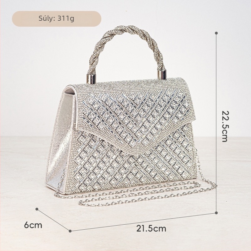 Mu Mu estélyi táska — vízszintes négyszögletes forma, záró mechanizmus, poliészter, belső telefontartó zseb.