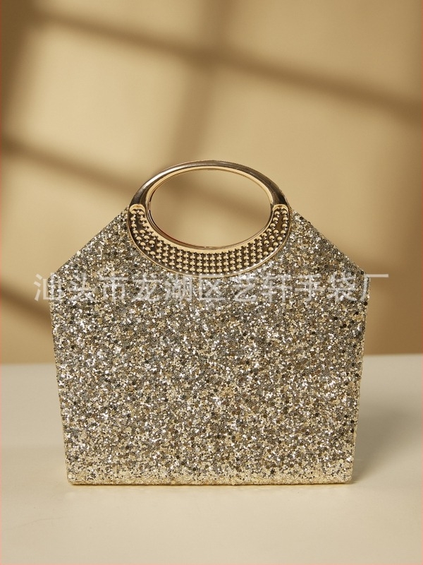 Estélyi táska kristályokkal, kis négyszögletű klutch, zárható zárás, poliészter bélés, belső zsebek telefonra és azonosító kártyára, városi minimalist stílus, 2025 tavasz