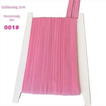 Szegélyező szalag, poliészter-pamut, 2 cm széles, 5 m hosszú, modell TCB-2cm, ruházati és háztartási textíliákhoz