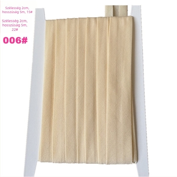 Szegélyező szalag, poliészter-pamut, 2 cm széles, 5 m hosszú, modell TCB-2cm, ruházati és háztartási textíliákhoz