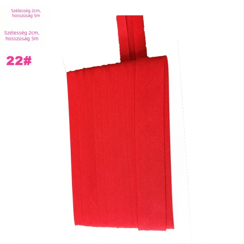 Szegélyező szalag, poliészter-pamut, 2 cm széles, 5 m hosszú, modell TCB-2cm, ruházati és háztartási textíliákhoz