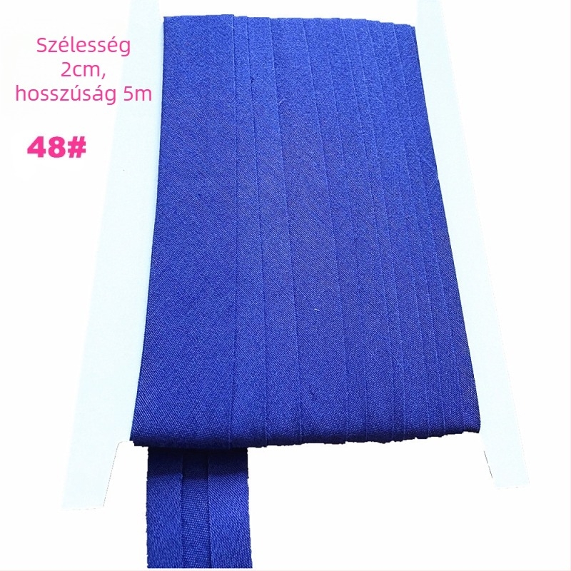 Szegélyező szalag, poliészter-pamut, 2 cm széles, 5 m hosszú, modell TCB-2cm, ruházati és háztartási textíliákhoz