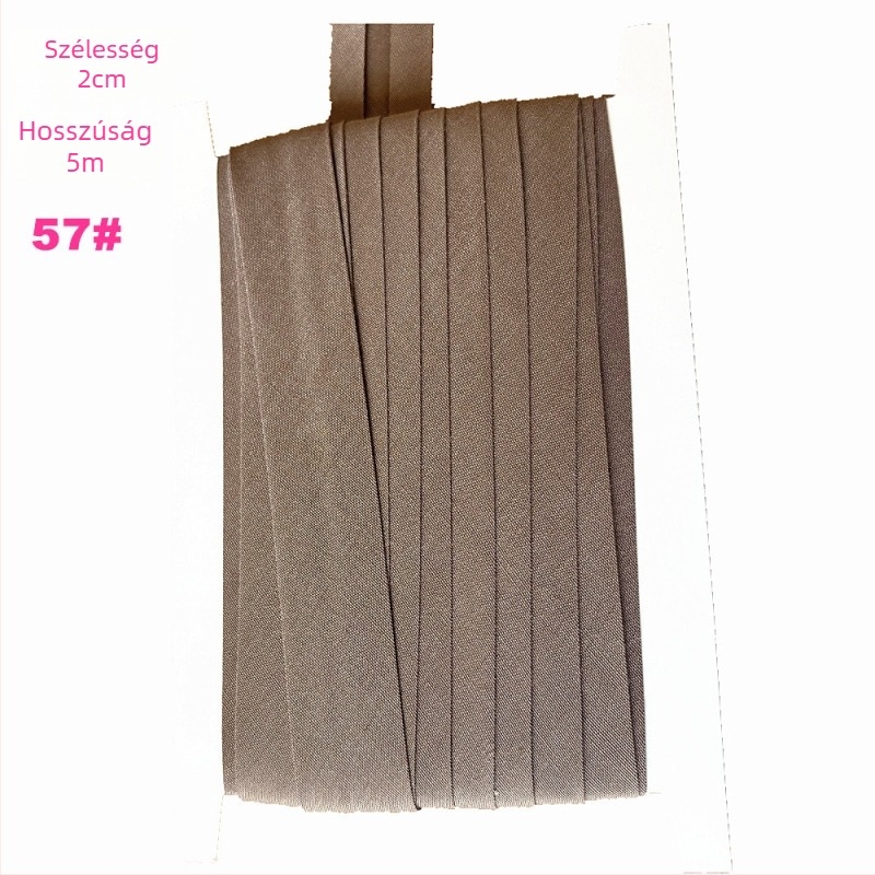 Szegélyező szalag, poliészter-pamut, 2 cm széles, 5 m hosszú, modell TCB-2cm, ruházati és háztartási textíliákhoz
