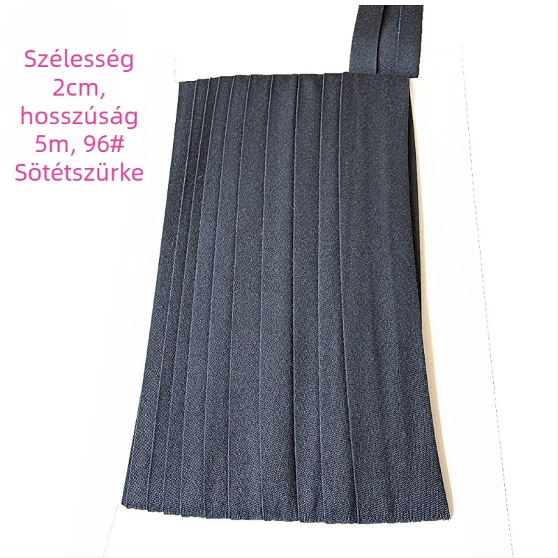 Szegélyező szalag, poliészter-pamut, 2 cm széles, 5 m hosszú, modell TCB-2cm, ruházati és háztartási textíliákhoz