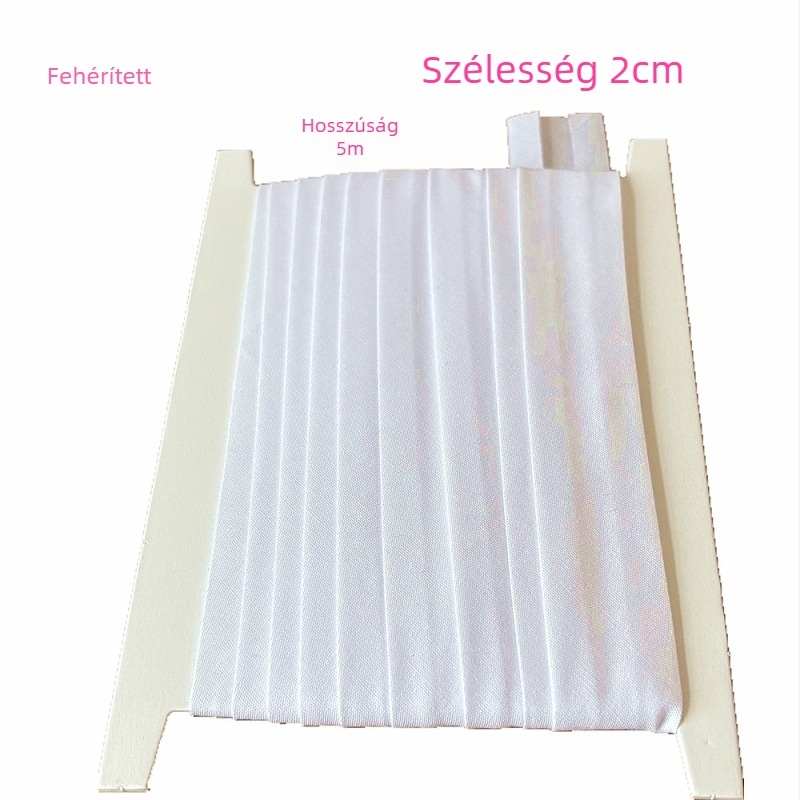 Szegélyező szalag, poliészter-pamut, 2 cm széles, 5 m hosszú, modell TCB-2cm, ruházati és háztartási textíliákhoz