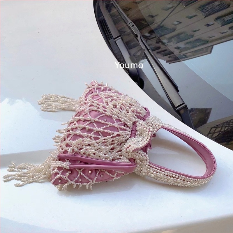 Selyem vödrötáska pliszé dizájnnal, szalagNYitással és poliészter béléssel