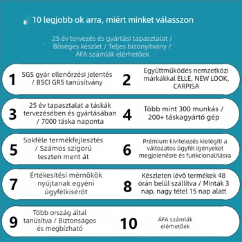 PU bucket táska – ovális forma, cipzár, telefon- és személyi igazolvány zsebek
