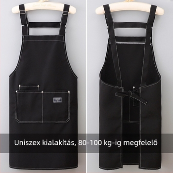 Kötény, ujjatlan, vászonból, vízálló, modern minimalista stílus