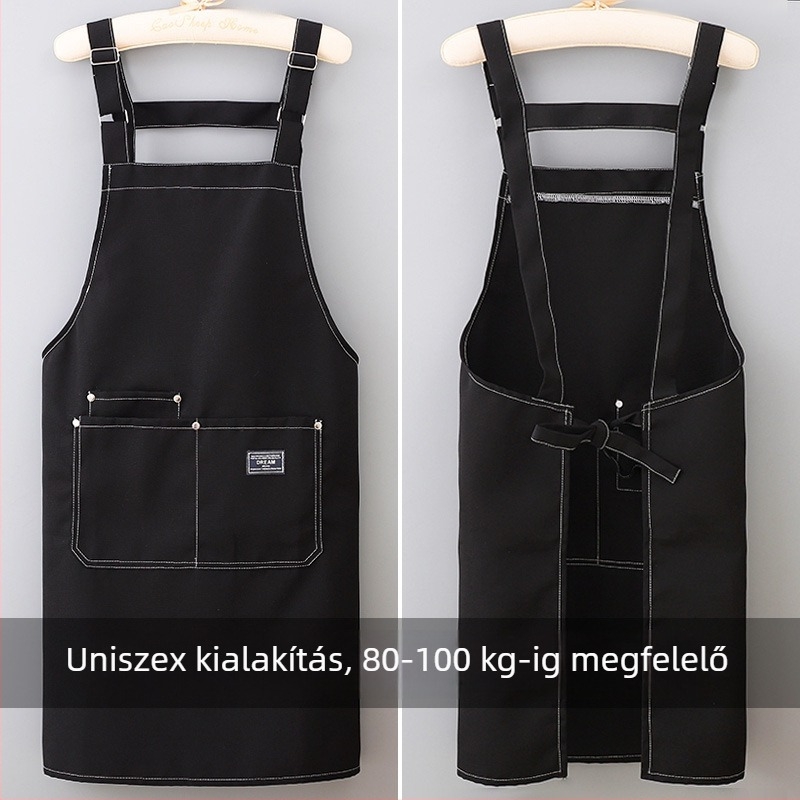 Kötény, ujjatlan, vászonból, vízálló, modern minimalista stílus
