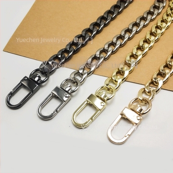 Láncos vállpánt táskákhoz – leválasztható, hosszabbítható lánc, alumínium, elektroplatált