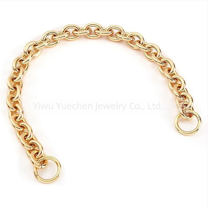 Láncos vállpánt táskákhoz – leválasztható, hosszabbítható lánc, alumínium, elektroplatált