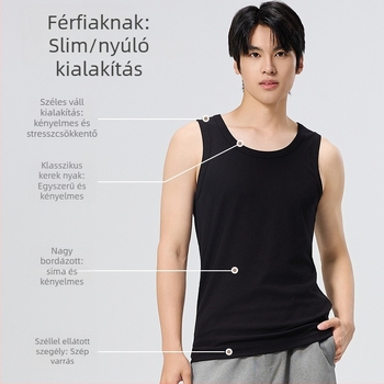 Bordás kötésű ujjatlan felső — Modal-viszkóz keverék (90–95%), Vastag anyag 251–300 g/m², Kerek nyakú (Tavasz 2025)