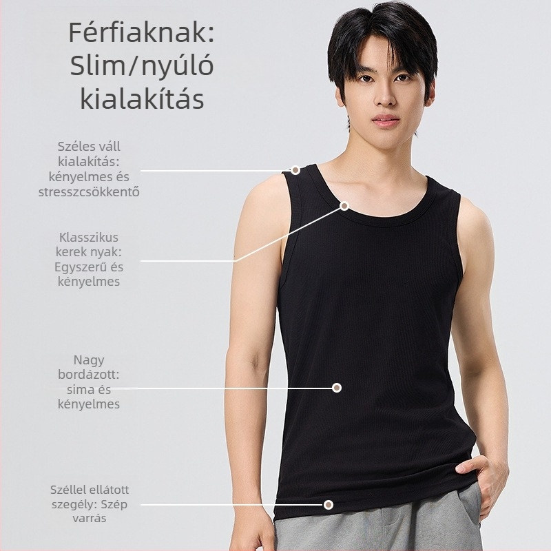 Bordás kötésű ujjatlan felső — Modal-viszkóz keverék (90–95%), Vastag anyag 251–300 g/m², Kerek nyakú (Tavasz 2025)