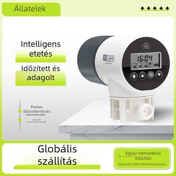 yee automata haltáp etető időzítővel, műanyag burkolat, nagy kapacitású akváriumhoz koi és aranyhalak számára