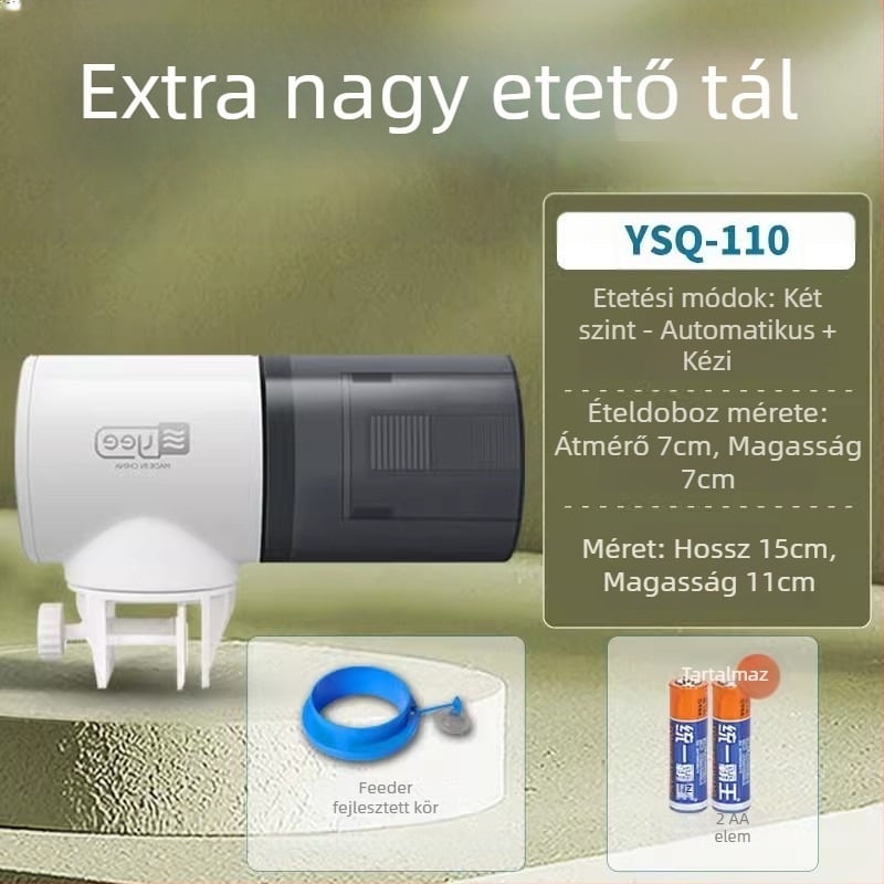 yee automata haltáp etető időzítővel, műanyag burkolat, nagy kapacitású akváriumhoz koi és aranyhalak számára