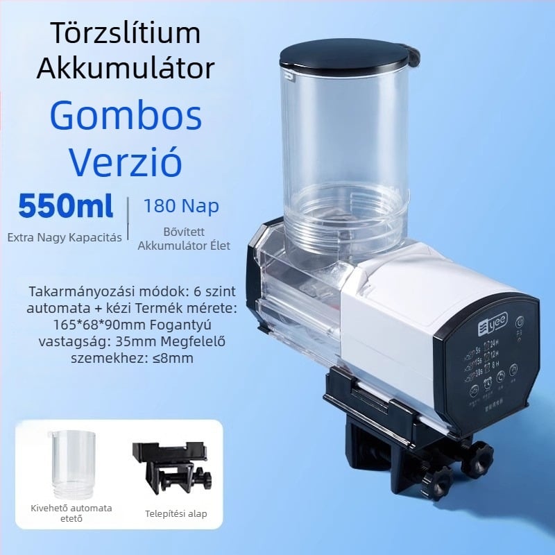 yee automata haltáp etető időzítővel, műanyag burkolat, nagy kapacitású akváriumhoz koi és aranyhalak számára