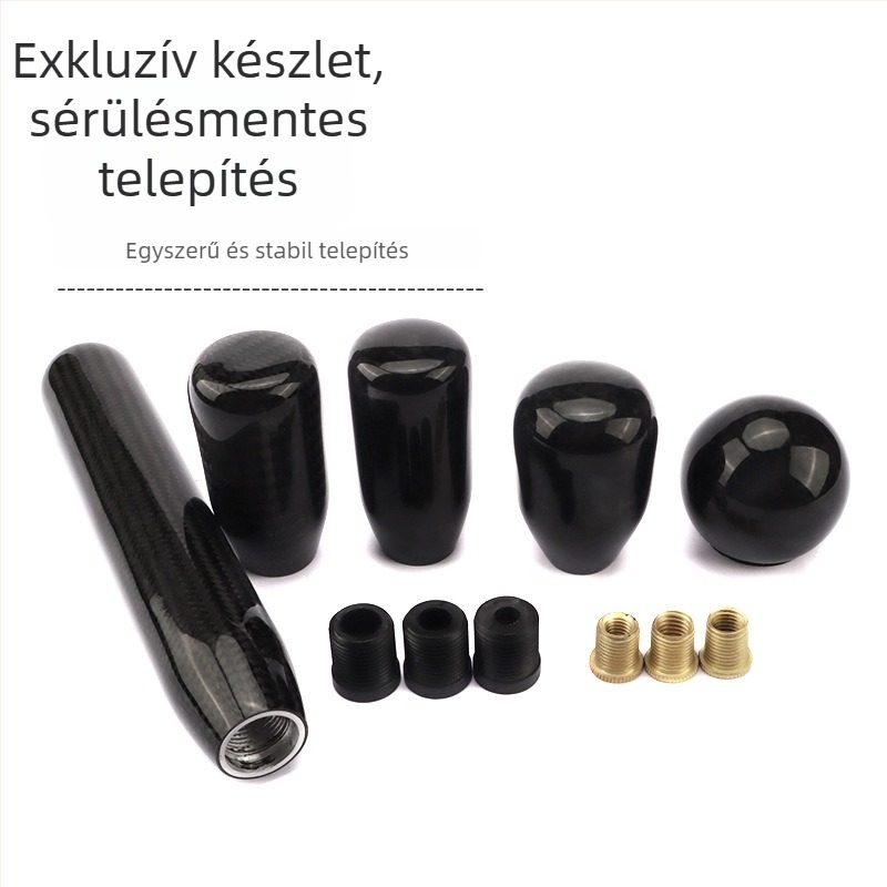 Szénszálas váltókar szabálytalan kovácsolt felülettel, az autó belső részéhez