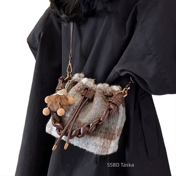 Női bucket táska, mini méret, 2025 tavasz, magas minőség, sokoldalú crossbody