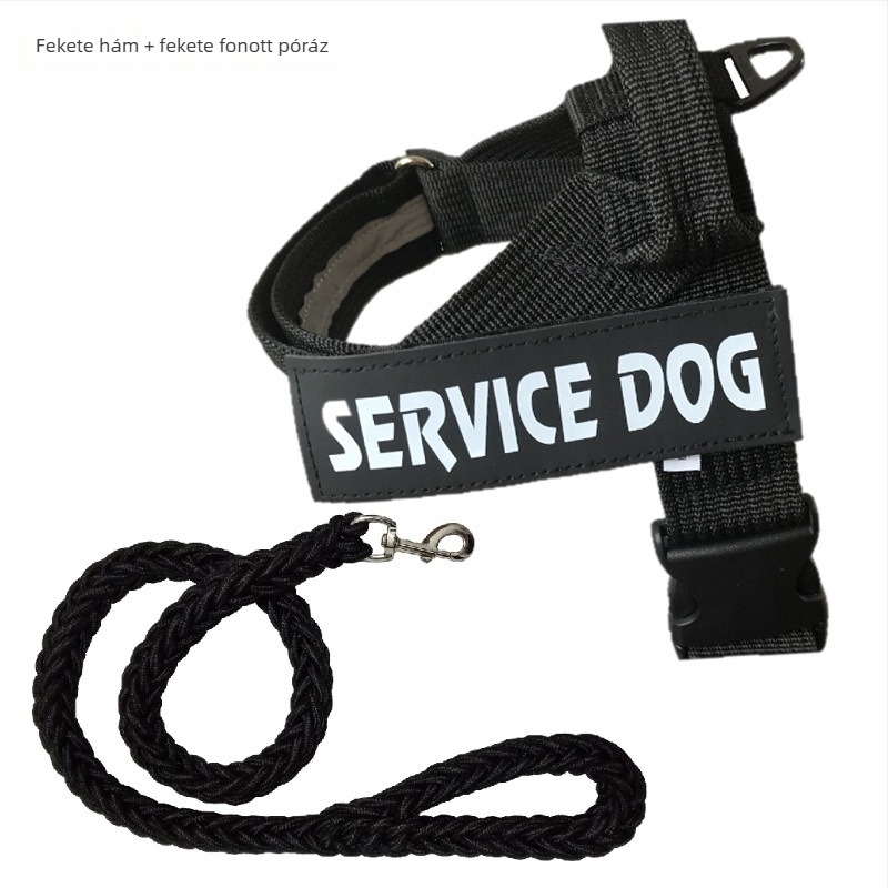 K9 kutya hám-póráz mellkasi pánttal közepes és nagy testű kutyáknak, Alaska dizájn, nylon