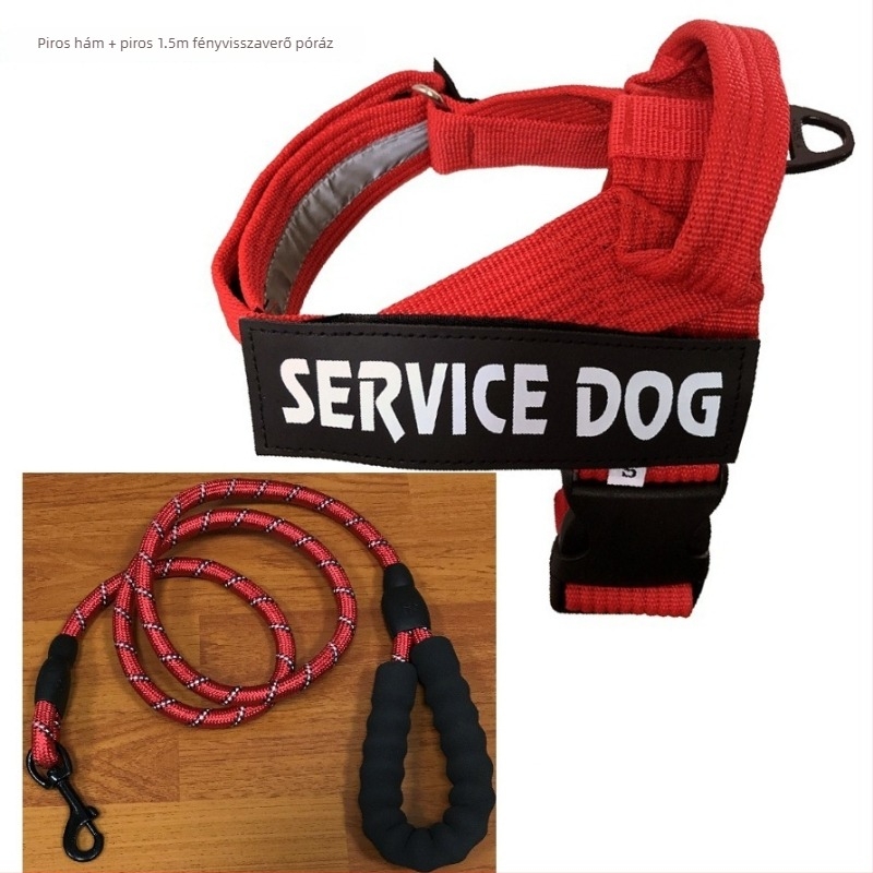K9 kutya hám-póráz mellkasi pánttal közepes és nagy testű kutyáknak, Alaska dizájn, nylon