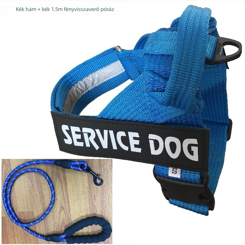 K9 kutya hám-póráz mellkasi pánttal közepes és nagy testű kutyáknak, Alaska dizájn, nylon