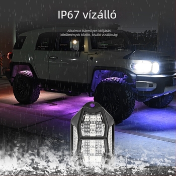 RGB Phantom Alvázvilágítás terepen használható járművekhez, Alumínium ötvözet, 15W, 12V, 5A