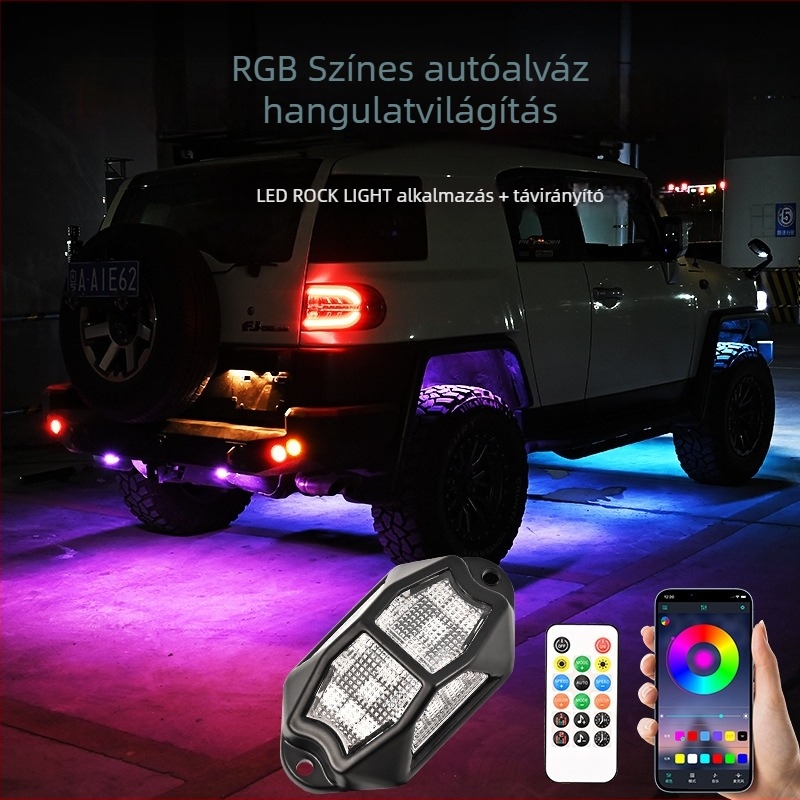 RGB Phantom Alvázvilágítás terepen használható járművekhez, Alumínium ötvözet, 15W, 12V, 5A