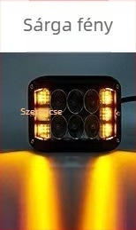 Három oldalú LED munka lámpa autókhoz - 36W, 3000lm, 9-36V, alumínium