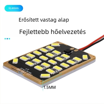 LED autós olvasófény, 5730 panel, 12V, 3W, ötvözet alaplap + LED dióda, univerzálisan kompatibilis