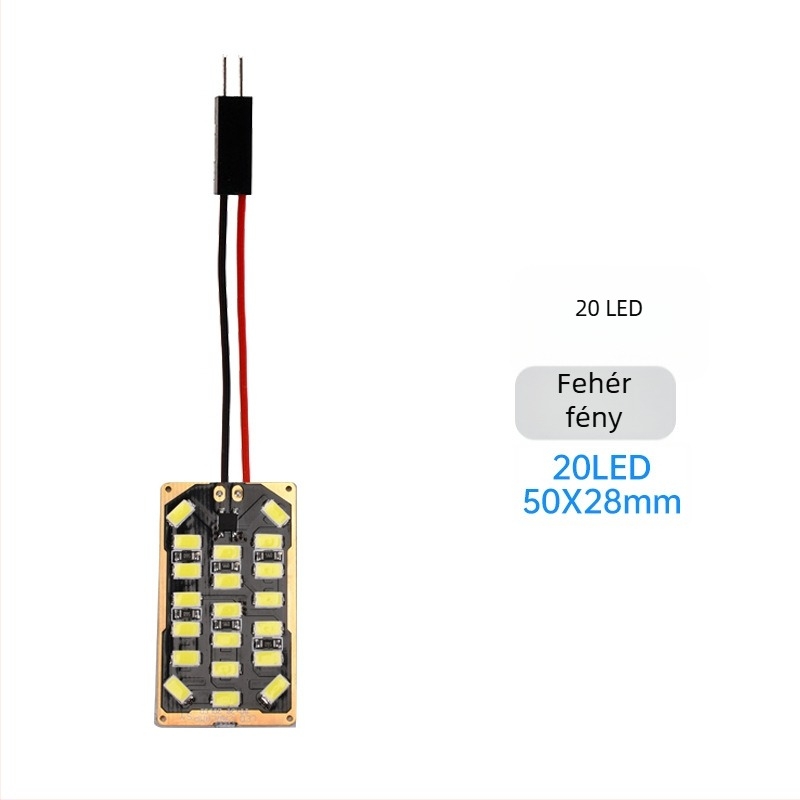 LED autós olvasófény, 5730 panel, 12V, 3W, ötvözet alaplap + LED dióda, univerzálisan kompatibilis
