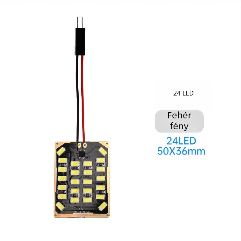 LED autós olvasófény, 5730 panel, 12V, 3W, ötvözet alaplap + LED dióda, univerzálisan kompatibilis