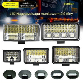 LED széles látószögű munka lámpa teherautók és terepjárók számára, 12/24V, 30W, 15000 lm, 3000K, alumíniumötvözet