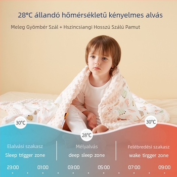 Tu Bei Rabbit 100% pamut hőmérséklet-szabályozó baba- és gyerek takaró, 500–800 g, egész éves, testreszabható