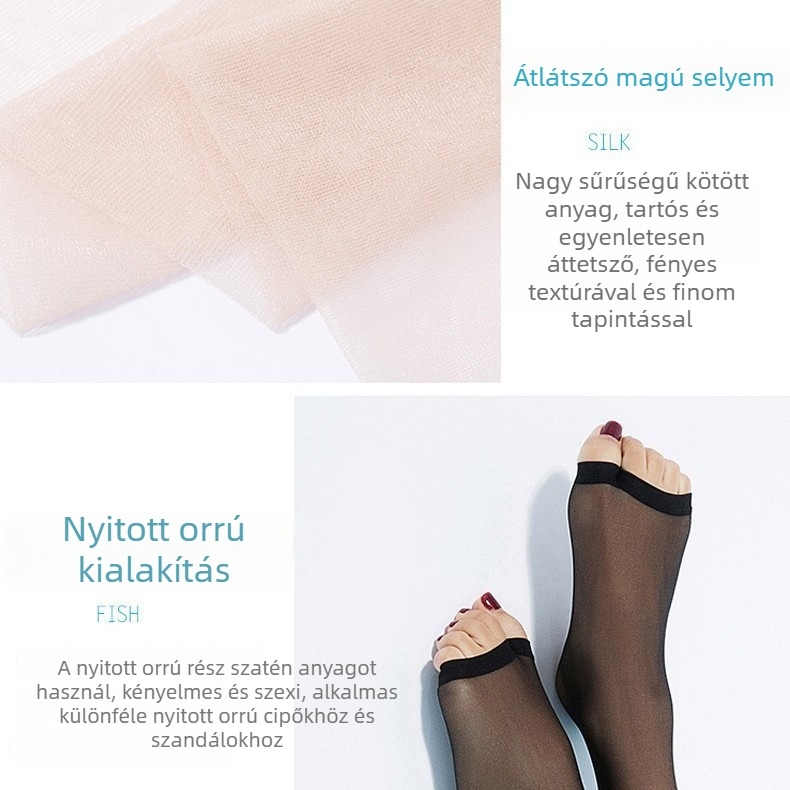 Női harisnyanadrág, ultra vékony, plusz méret, varrás nélküli, nyitott lábujj, anti-snag védelem, halcsontos faragású dizájn