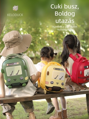 Óvodai hátizsák animált busz mintával – EVA, vízálló, ultra-könnyű, kopásálló, modell h189