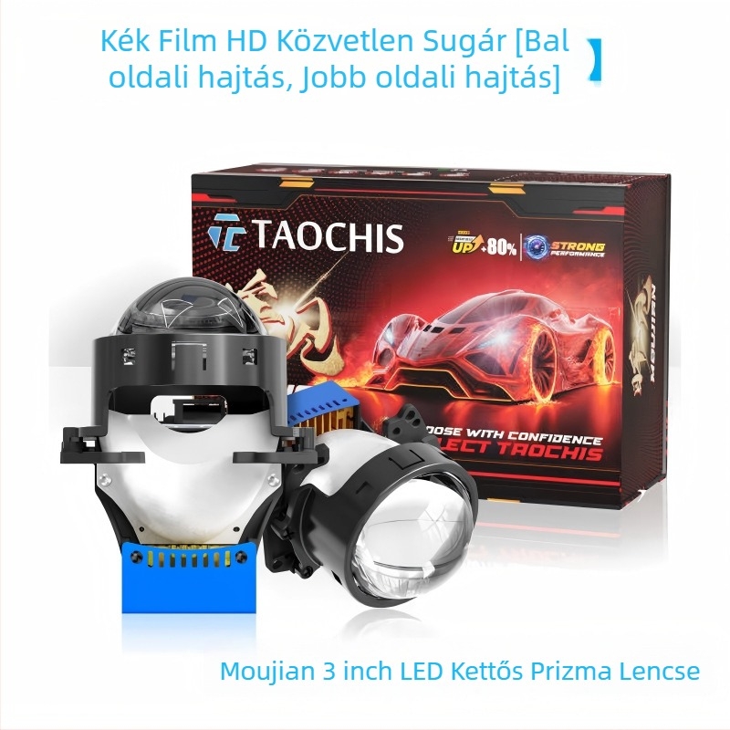 LED fényszóró lencsés modul, közvetlen fénysugár, 50W 12V, 10000 lm, alumíniumötvözet, modell 3.0LED-MJ