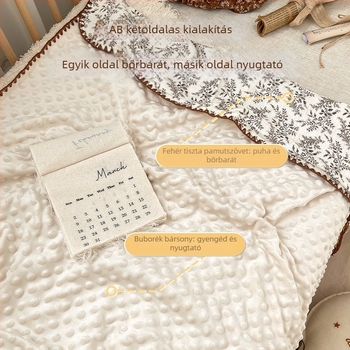 Baba kötött pamut takaró, 0–6 éveseknek, egész éves használatra, modern minimalista stílus