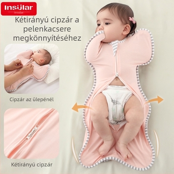 Minden évszakos bébi hálózsák, lélegző modal anyagú, integrált ölelős kialakítás