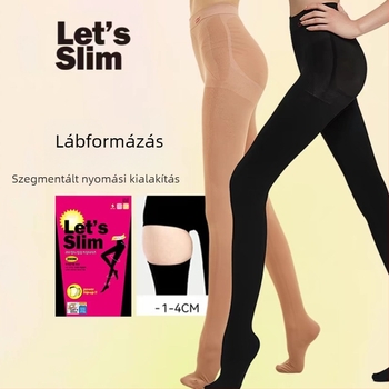 Koreai stílusú nylon harisnya fenékemeléssel és formázó funkcióval, egyszínű mintázat, közepes vastagság