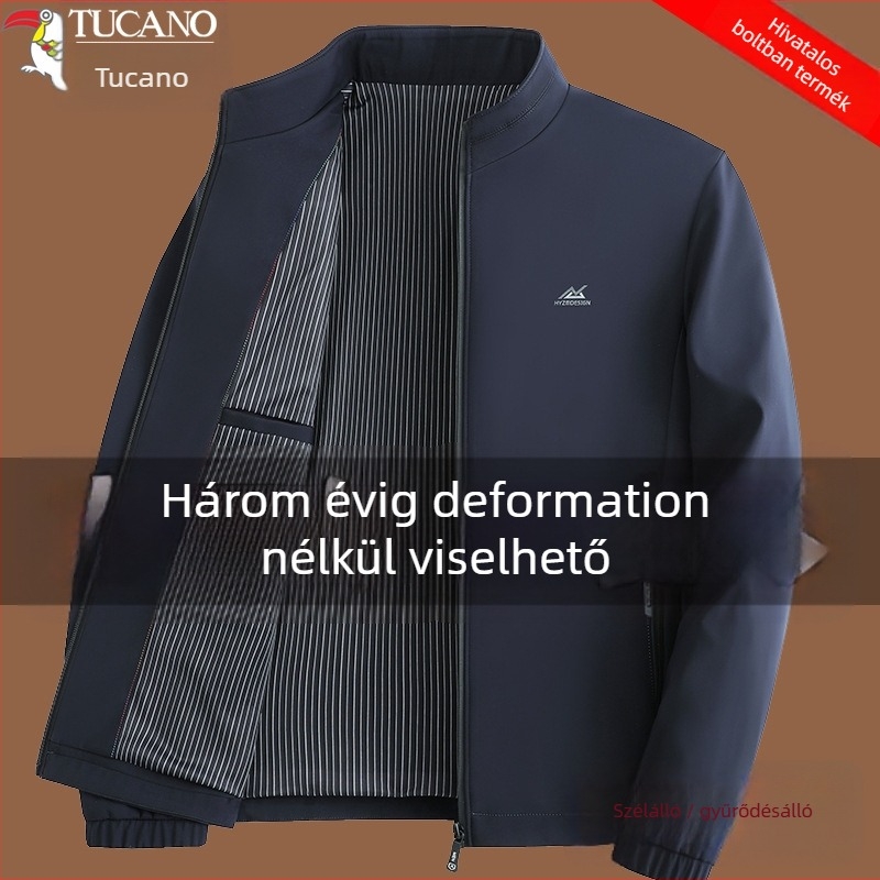 Férfi kapucnis kabát, lazított szabás, cipzár, hosszú ujjú, normál hosszúságú